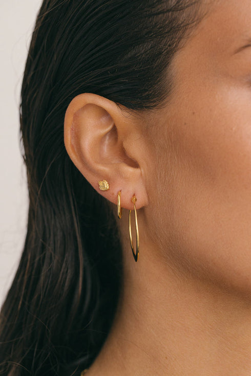 FLAMING HEART STUD GOUD